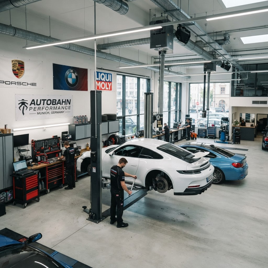 Professional auto repair workshop